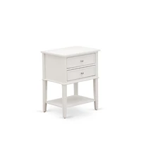 East West Furniture FN08F-1VL0C 2-Piece Platform Full Size Bed Set with 1 Full Bed and an End Table for bedroom
