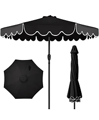 Best Choice Products 9ft Patio Market Umbrella with Scallop Trim, Fade-Resistant, Crank and Tilt, Wind Vent
