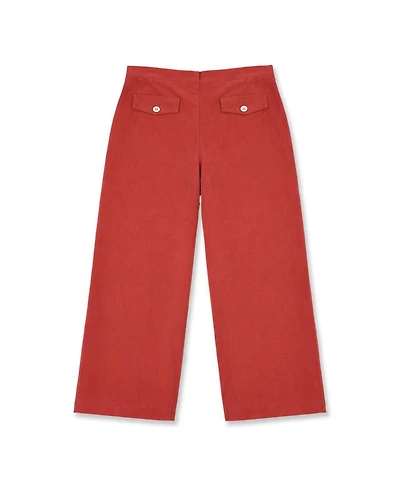 Florence Eiseman Girls' 4-16 Velvet Wide-Leg Pull-On Pants