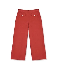 Florence Eiseman Girls' 4-16 Velvet Wide-Leg Pull-On Pants