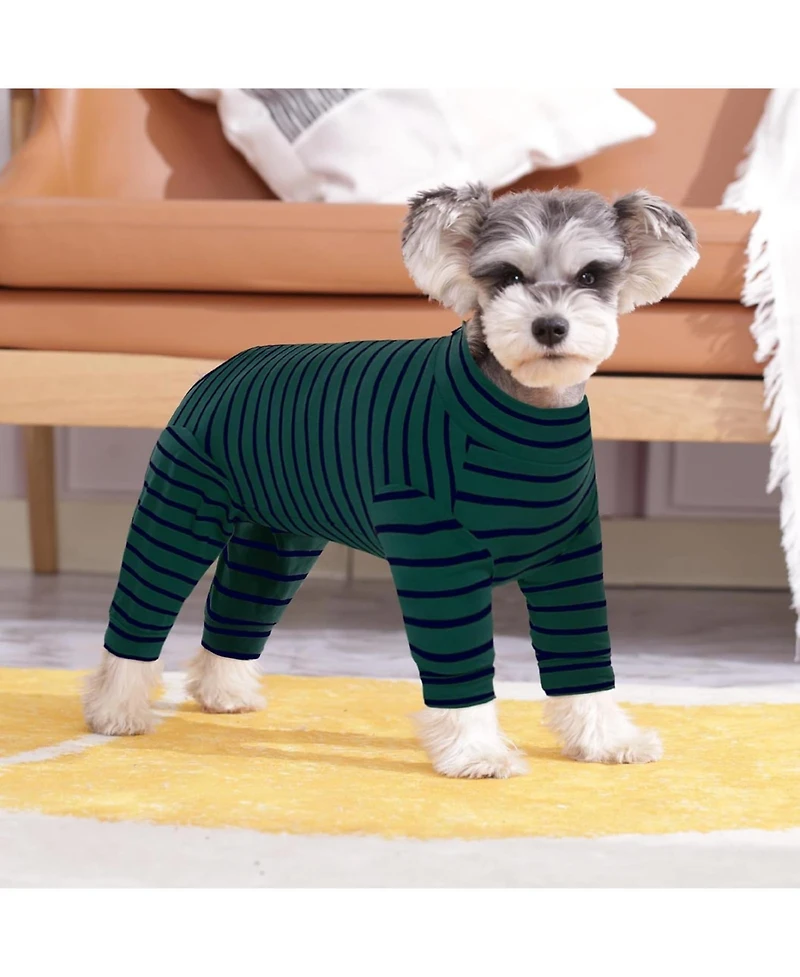 Long Sleeve Post-Surgery Recovery Onesie Suit for Dogs with Abdominal Protection
