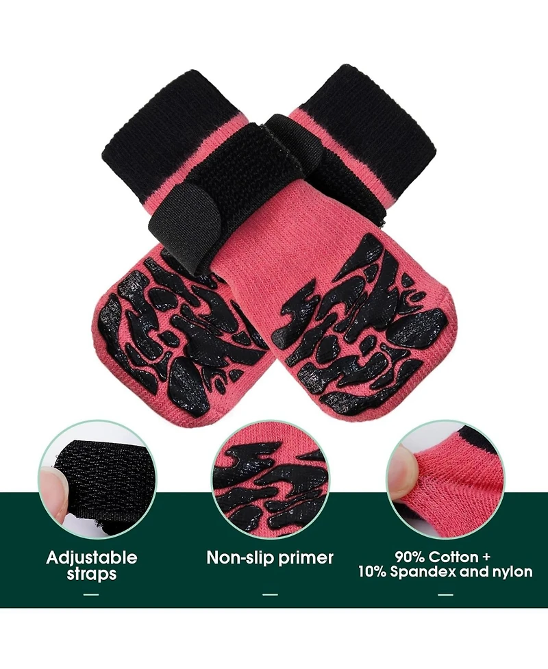 Non-Slip Breathable Recovery and Protective Dog Socks, 2 Pairs