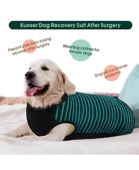 Soft Recovery Onesie Surgical Suit with Rear Leg Sleeves and Abdominal Coverage for Dogs