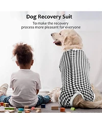 Cotton-Spandex Surgical Recovery Suit for Dogs, E-Collar Alternative Protective Onesie