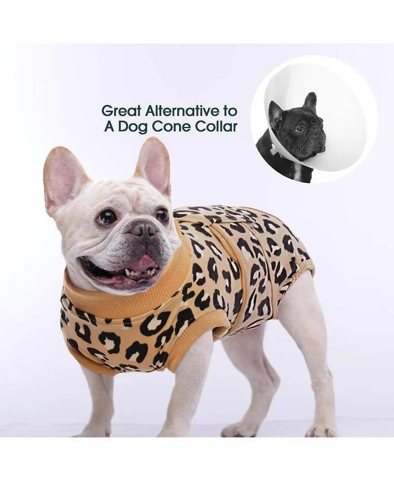 Post-Surgery Recovery Bodysuit for Dogs, Cone Alternative Protective Onesie for Wound and Incision Care