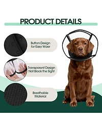 Soft Mesh and Transparent Pvc Recovery Cone Collar for Dogs