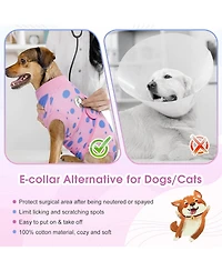 Soft Stretch Recovery Suit for Dogs, Post-Op Surgical Protective Bodysuit, E-Collar Alternative
