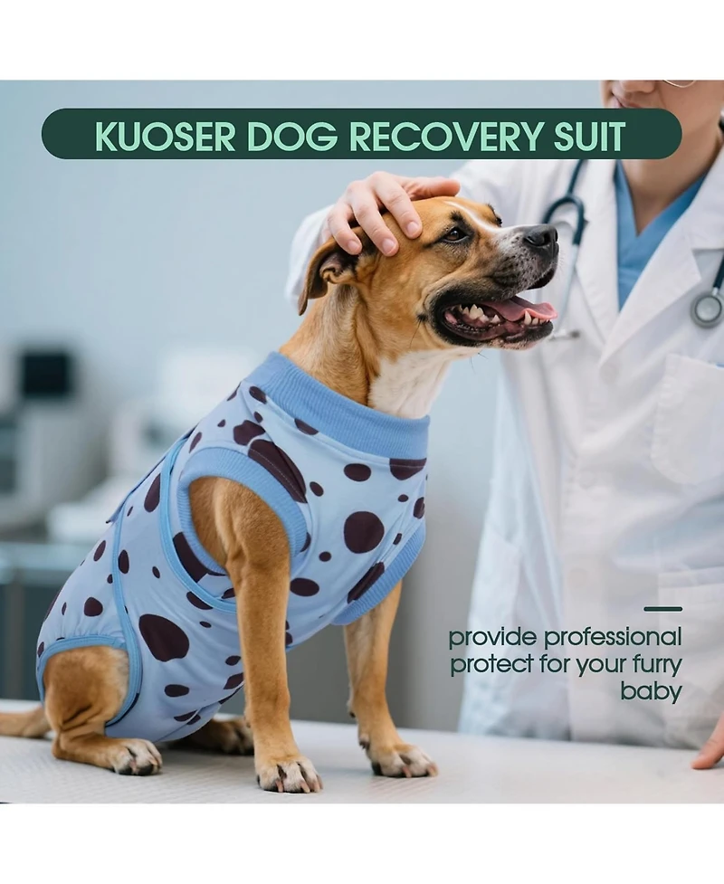 Soft Stretch Recovery Suit for Dogs, Post-Op and Surgical Protective Bodysuit, E-Collar Alternative