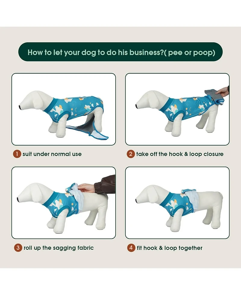 Breathable Stretch-Knit Post-Surgery Recovery Onesie for Dogs