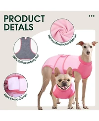Cotton-Spandex Post-Surgery Recovery Bodysuit Onesie for Dogs