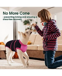Cotton-Spandex Post-Surgery Recovery Bodysuit Onesie for Dogs
