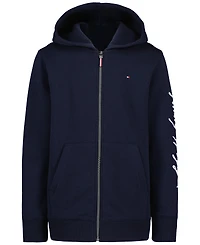 Tommy Hilfiger Boys' 8-20 Signature Full Zip Kangaroo-Pocket Cotton-Polyester Blend Hoodie