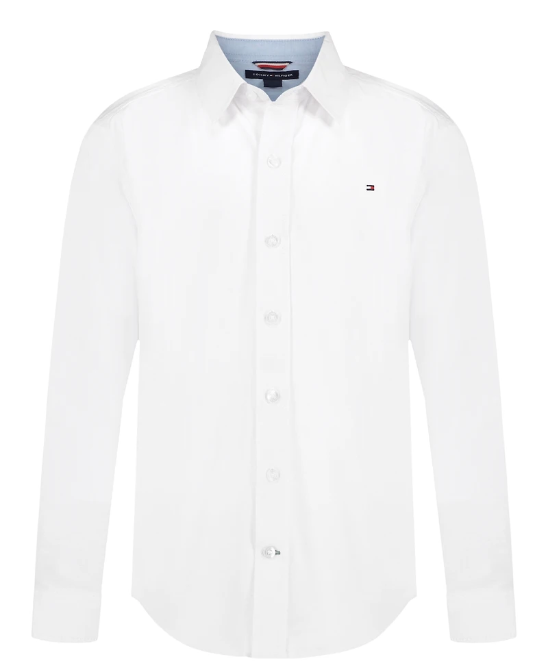 Tommy Hilfiger Boys' 4-20 Oxford Point Collar Long-Sleeve Shirt