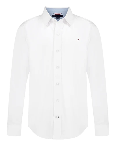 Tommy Hilfiger Boys' 4-20 Oxford Point Collar Long-Sleeve Shirt