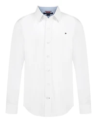 Tommy Hilfiger Boys' 4-20 Oxford Point Collar Long-Sleeve Shirt