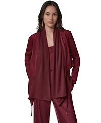 Donna Karan New York Women's Mxd Media Mixed-media Shawl Collar Jacket