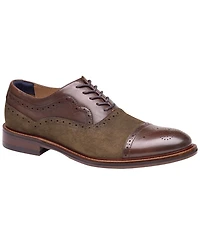 Johnston & Murphy Men's Conard 2.0 Cap Toe Leather and Suede Oxford