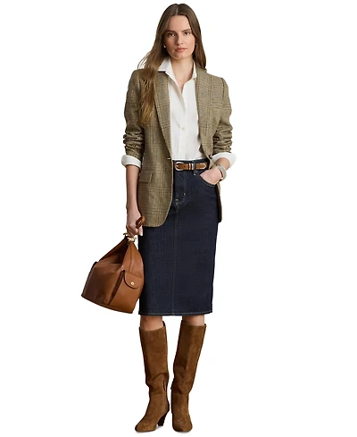 Lauren Ralph Denim Pencil Skirt