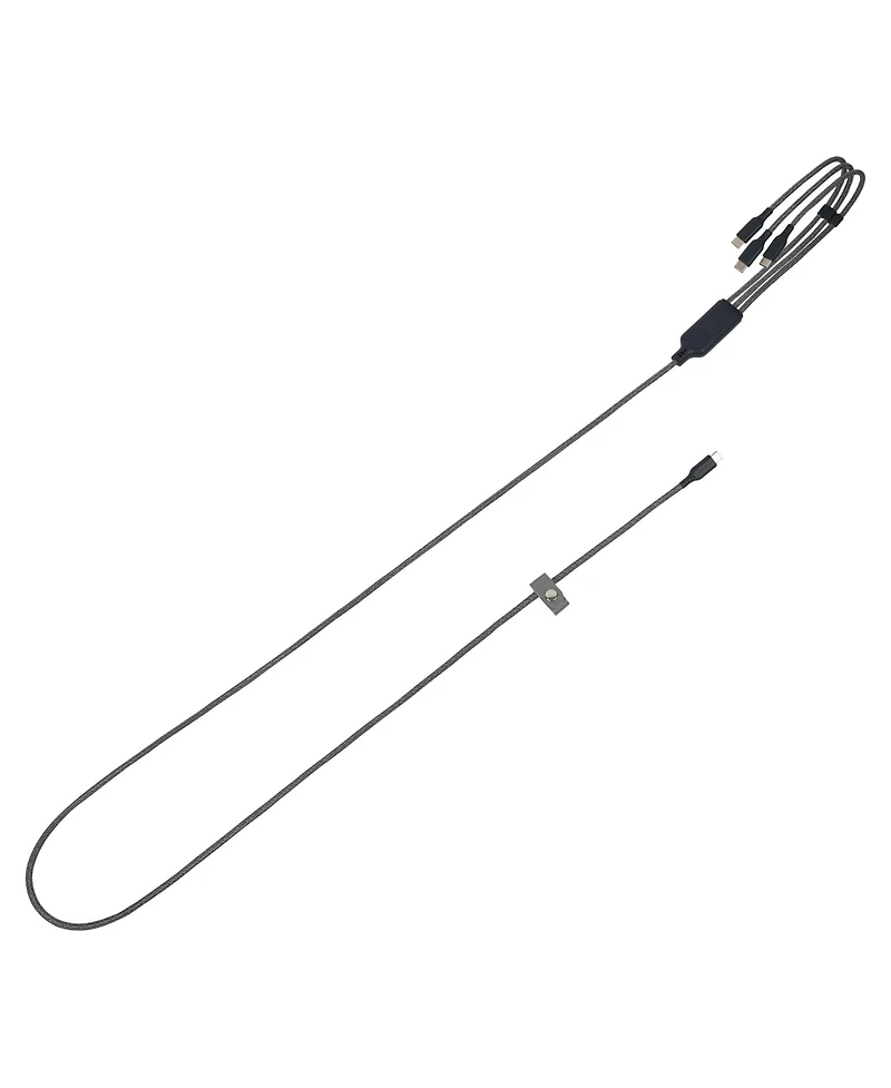 Ventev Ultrafast Trio 3-in-1 140W Braided Usb-c to Usb-c Cable for Laptops, Tablets and Phones