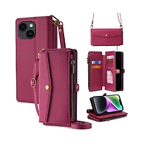 Artudatech 5-in-1 Crossbody Wallet Case for iPhone 12-17