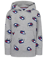 Tommy Hilfiger Boys' 2T-7 Mascot Allover-Print Kangaroo-Pocket Hoodie, Created for Macy's