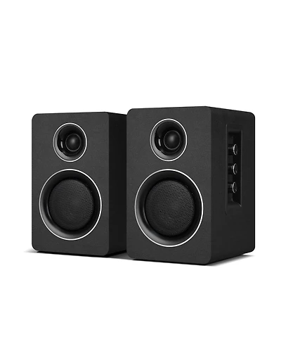 Lofree Wooden Cabinet HiFi Speaker Set Carbon Fiber Tweeter Studio Sound Universal Connectivity