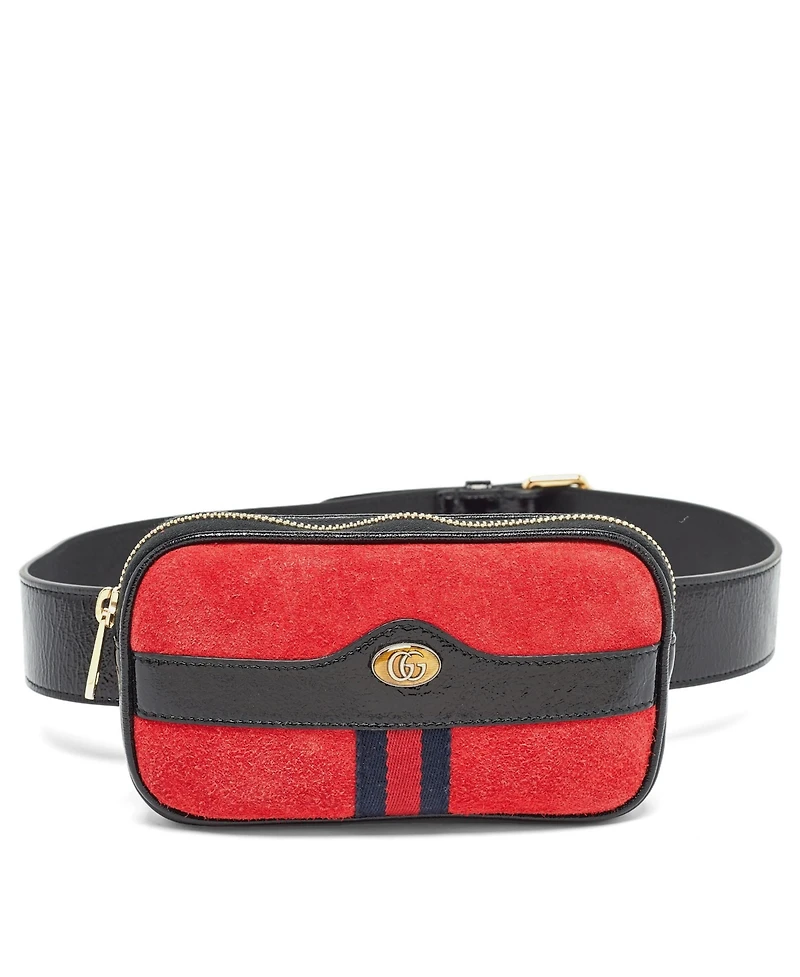 Pre-Owned Gucci Women's Ophidia Suede and Patent Leather Belt Bag