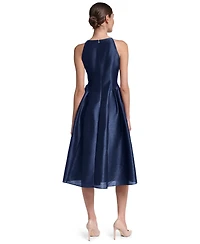 Halston Women's Halter-Neck Fit & Flare Midi Dress