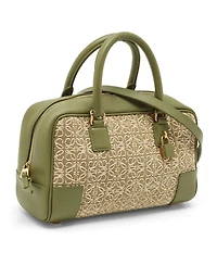 Pre-Owned Loewe Women's Amazona 23 Jacquard Canvas and Leather Satchel