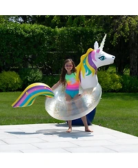 Swimline Led Unicorn Glitter Ring, 68", 200 Lbs. Capacity, Ages 4+