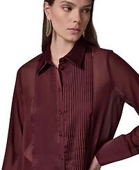 Donna Karan New York Women's Long-Sleeve Sheer Blouse
