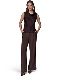 Donna Karan New York Women's Snake-Print Sleeveless Cowl-Neck Blouse