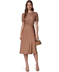 Donna Karan New York Women's Midi A-Line High-Waisted Skirt