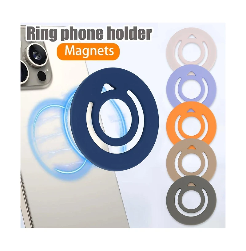 Artudatech Double-Sided MagSafe Magnetic Phone Ring Holder, Compatible with iPhone 12-17 Phones