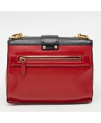 Pre-Owned Prada Women's Cahier Two-Tone Leather Shoulder Bag