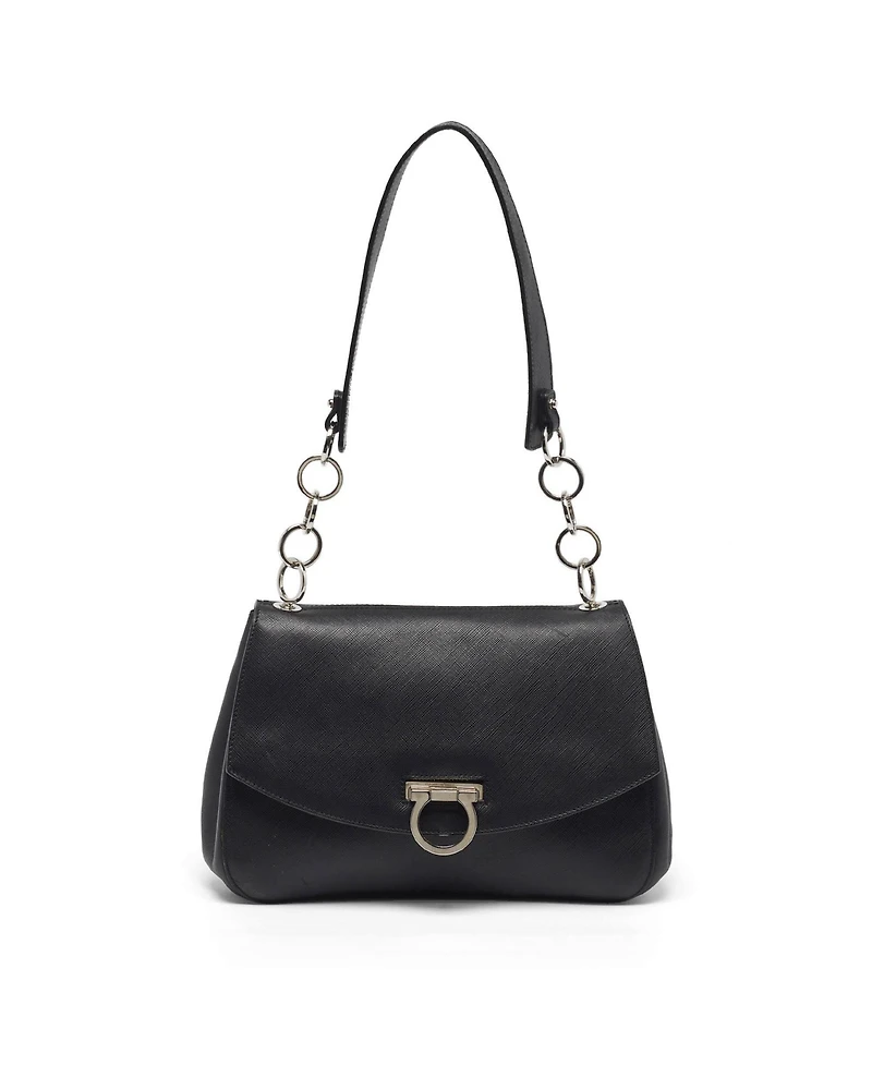 Pre-Owned Salvatore Ferragamo women's Gancini Saffiano Leather Hobo Bag