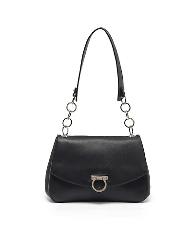 Pre-Owned Salvatore Ferragamo women's Gancini Saffiano Leather Hobo Bag