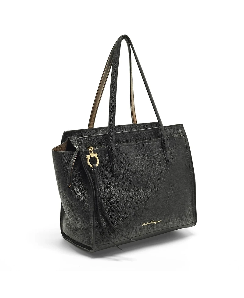 Pre-Owned Salvatore Ferragamo Women's Amy Gancini Pebbled Leather Tote
