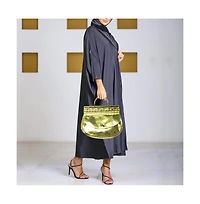 Pre-Owned Versace Metallic Patent Leather Top Handle Satchel
