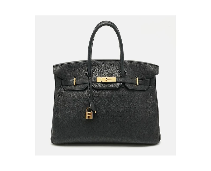 Pre-Owned Hermes Women's Birkin 35 Gold Finish Fjord Leather