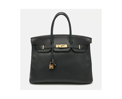Pre-Owned Hermes Women's Birkin 35 Gold Finish Fjord Leather