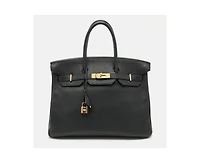 Pre-Owned Hermes Women's Birkin 35 Gold Finish Fjord Leather
