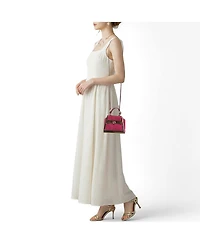 Pre-Owned Salvatore Ferragamo Sofia Mini Suede and Metal Top Handle Bag
