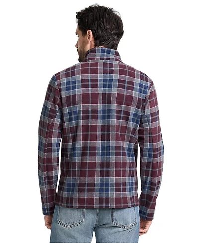 Lands' End Men's Anyweather Fleece Print Quarter Zip Pullover