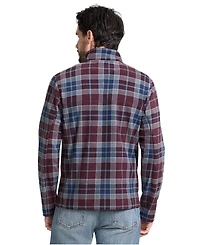 Lands' End Men's Anyweather Fleece Print Quarter Zip Pullover