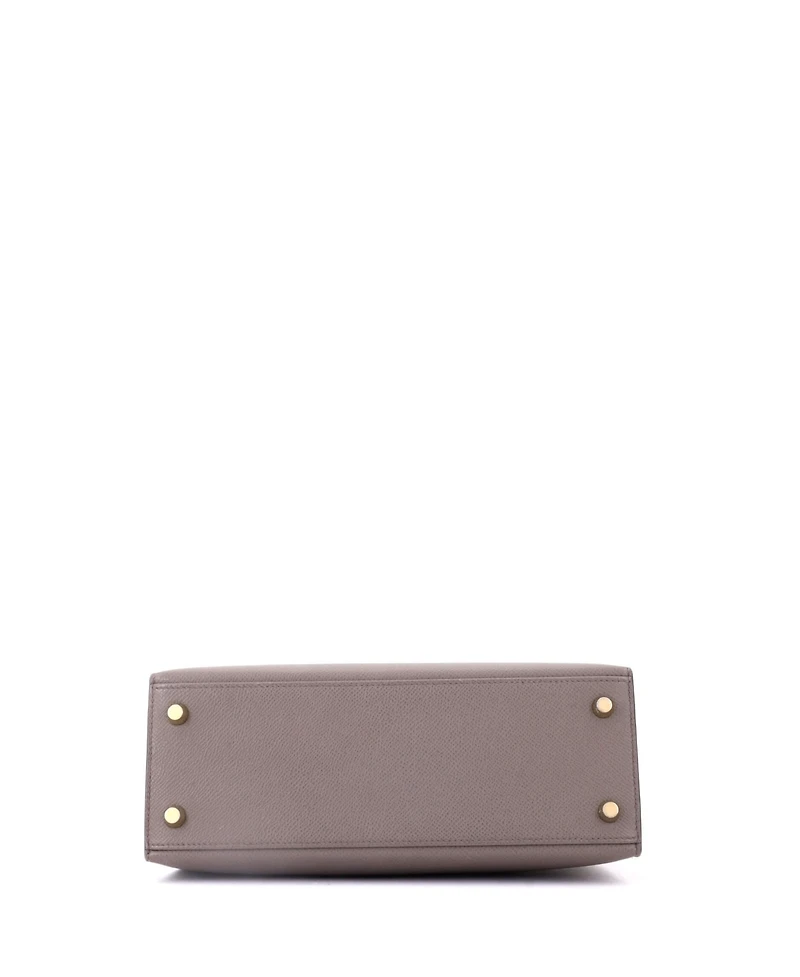 Pre-Owned Hermes Kelly 25 Handbag Grey Epsom with Gold Hardware