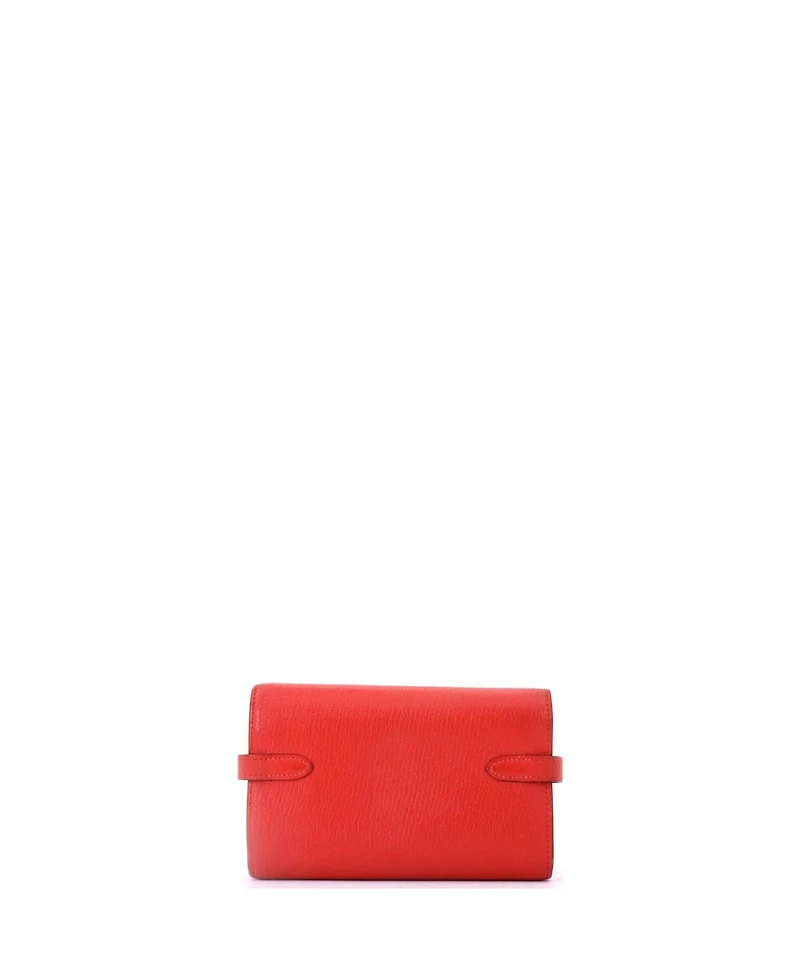 Pre-Owned Hermes Medium Kelly Trifold Wallet Chevre Mysore