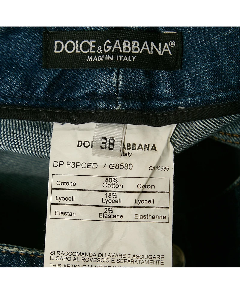 Pre-Owned Dolce & Gabbana Women's Faded Denim Straight Leg Jeans