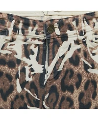 Pre-Owned Dolce & Gabbana Women's Leopard Print Denim Skinny Jeans