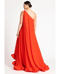 Eloquii Women's Plus Dramatic Ruffle Gown